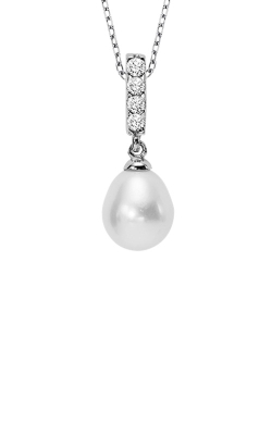 Albert's Silver and Pearl Diamond Necklace 253P01