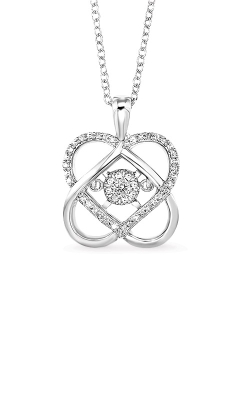 Albert's Silver 1/10ctw Diamond Necklace PD32931-SSSC