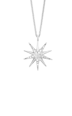 Albert`s Sterling Silver .10ctw Star Necklace PD34407-SSSC