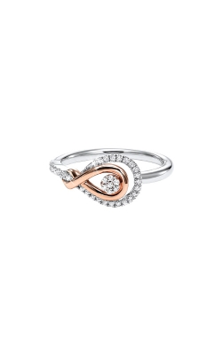 Albert`s Sterling Silver and Rose Gold 1/6ctw Diamond Ring RG10186-SGPSC