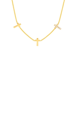 Albert`s 14k Yellow Gold 1/15ctw Cross Necklace MF038790-14Y