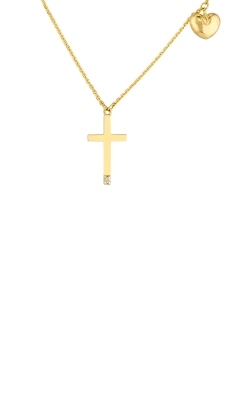 Albert`s 14k Yellow Gold Cross Heart Necklace MF039230-14Y