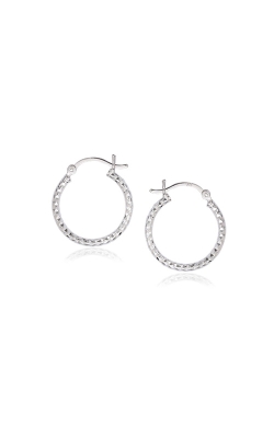 Albert's Sterling Silver Diamond Cut Hoop Earrings A-2104