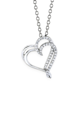 Albert`s 10k White Gold Heart Necklace 2473810100W-01