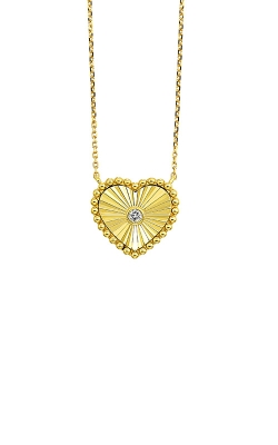 Albert's 14k Yellow Gold Heart Diamond Necklace PD10826-1YC
