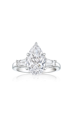 Albert's 18k White Gold 4.77ctw Pear Baguette Diamond Engagement Ring LD220611985/TPR77