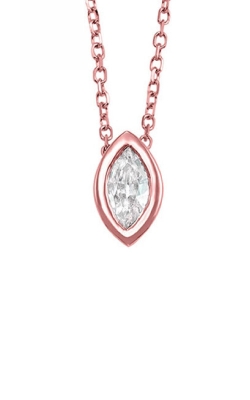 Albert`s 14k Rose Gold .10ctw Diamond Marquise Necklace PD10027-4PC - FINAL SALE