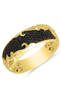 Albert's Collection 14k Yellow Gold .50ctw Black Diamond Pave Gents Band 5519360504Y