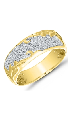 Albert's Collection 14k Yellow Gold .50ctw Diamond Pave Gents Band 5519360504Y-01