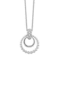 Albert's Sterling Silver .10ctw Diamond Circle Necklace PD38561-SSSC