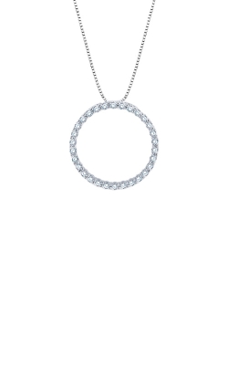 Albert's 14k White Gold .25ctw Diamond Circle Necklace LJ212206FGPDWG