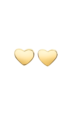 Albert's 14k Yellow Gold Minimalist Heart Stud Earrings ESHRT2