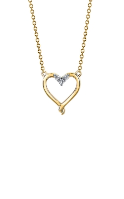 Albert's 10k Yellow Gold .05ctw Diamond Heart Necklace 2479680050Y