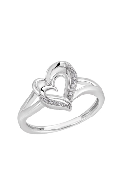 Albert's Sterling Silver .05ctw Diamond Heart Ring RG13113-SSSC