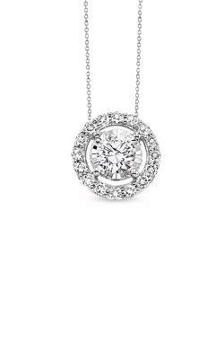 Albert`s 14k White Gold 1/2ctw Diamond Halo Necklace FP4153-50
