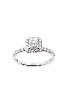 Albert`s 14k White Gold .86ctw Princess Cut Diamond Engagement Ring ER12232-P052A
