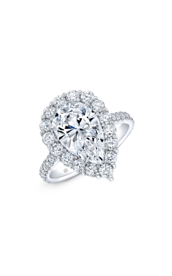 Albert`s 18k White Gold 2.29ctw Pear Diamond Engagement Ring F64-2276