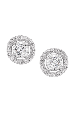 Albert`s 14k White Gold 1/4ctw Diamond Halo Earrings FE4153-25