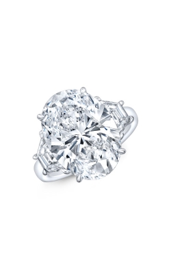 Albert`s Platinum 6.39ctw Oval Diamond Engagement Ring FL-3765