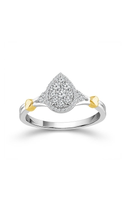 Albert`s 10k Two Tone 1/4ctw Pear Shaped Diamond Promise Ring RP-2853-A78