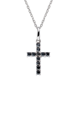Amen Sterling Silver 18 Inch Black CZ Cross Necklace CRBN03 US
