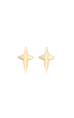 Amen Gold Plated Sterling Silver Pointed Cross Stud Earrings ORCRPIG3 US