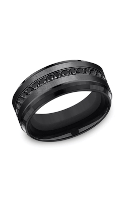 Benchmark Forge Men's Black Titanium 9mm Black Cubic Zirconia Comfort Fit Eternity Band - Size 10 - CF69491BKT10