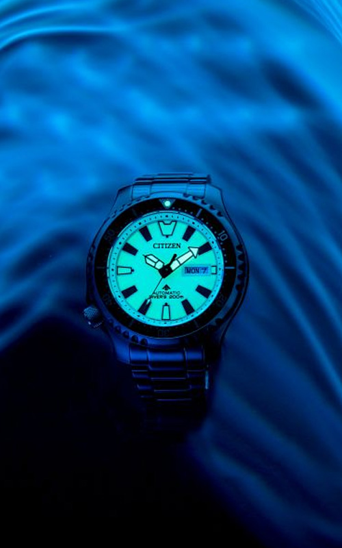 Lume Rush Diver v2 - Black – Ocean Crawler Watch Co.