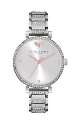 Olivia Burton Stainless Steel Tbar Grey and Silver Watch 24000001 - FINAL SALE
