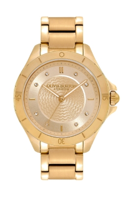 Olivia Burton Sports Luxe Guilloche Gold Champagne Watch 24000040 - FINAL SALE