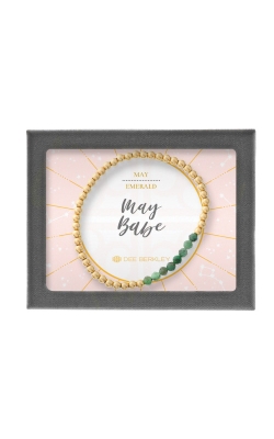 Dee Berkley May Gold Filled Emerald Bracelet DBJ-BIR-GF1-5EMR