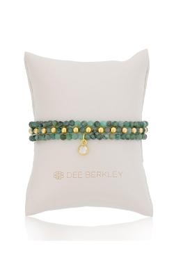 Dee Berkley 4mm Emerald 3 Bead Bracelet Set DBJ-STK-3080/EMR