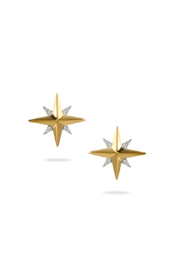 Doves Jewelry 18k Yellow Gold .06ctw North Star Diamond Stud Earrings E10180