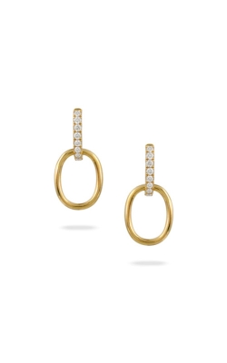 Doves Jewelry 18k Yellow Gold .32ctw Diamond Oval Drop Earrings E10341