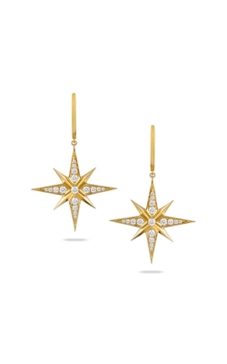 Doves Jewelry 18k Yellow Gold .89ctw North Star Diamond Drop Earrings E9946