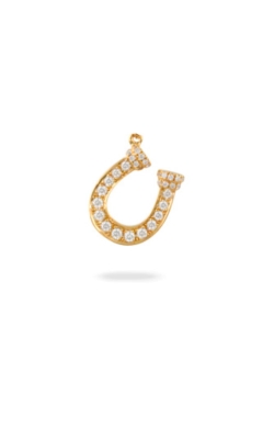 Doves Jewelry 18k Yellow Gold .22ctw Diamond Horseshoe Pendant N10053
