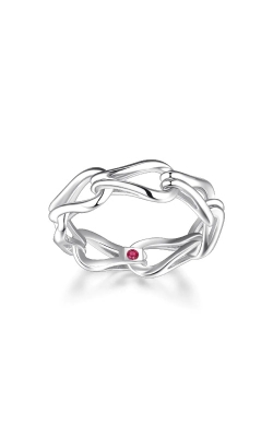 Elle Jewelry Sterling Silver Link Ring R10222W7