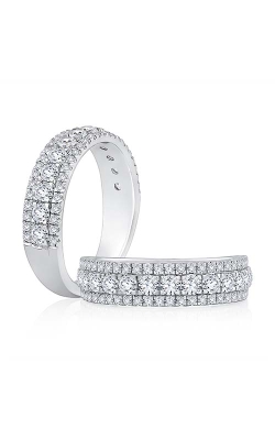 Fire and Ice 18k White Gold .95ctw Diamond Band FIAB3059Z