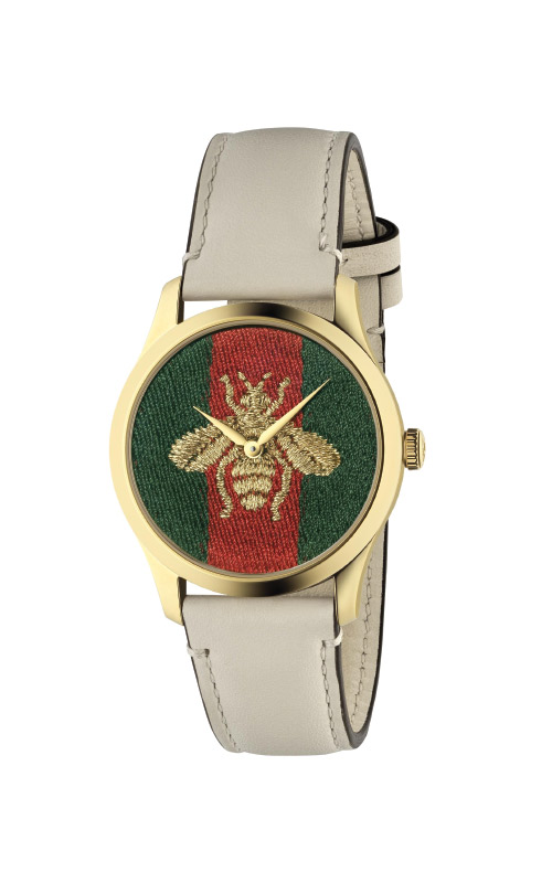 Gucci G-Timeless Men`s 38mm Bee Motif Watch YA126487B