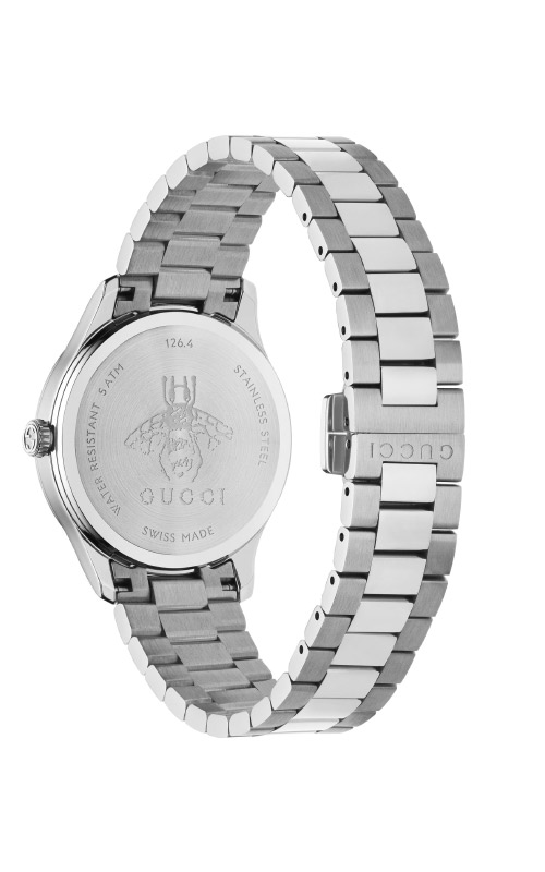 Gucci Ladies G-Timeless Stainless Steel Blue Lapis Watch YA1265043