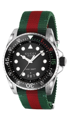Gucci Dive Men`s 45mm Black Watch YA136209A