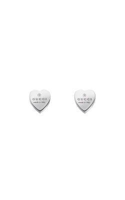 Gucci Sterling Silver Gucci Trademark Heart Earrings YBD223990001