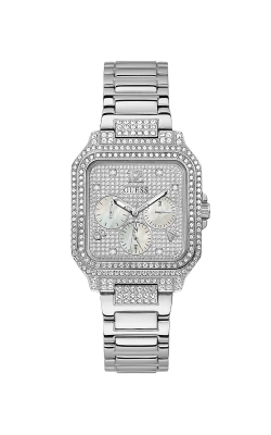 Guess Ladies Stainless Steel Silver Tone Glitz Watch GW0472L1