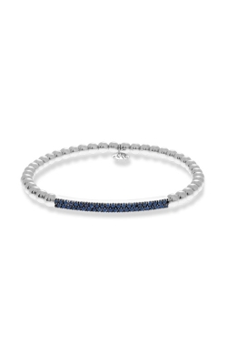 Hulchi Belluni 18k White Gold .60ctw Blue Sapphire Pave Bead Bracelet 21348H4BL-WS