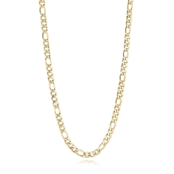 Italgem Stainless Steel Gold Plated 4.5mm 22IN Figaro Chain SYN31-22