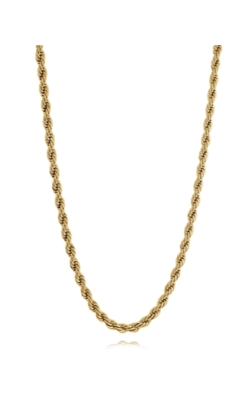Italgem Steel 24 Inch 6mm Gold Stainless Steel Rope Chain SYN23-24
