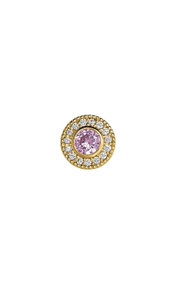 Kelly Waters Gold Finish Sterling Silver Pink Sapphire Necklace Charm BL2300CH10G