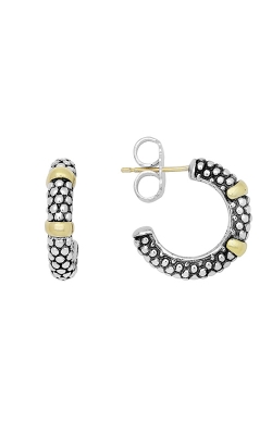 Lagos Sterling Silver and 18k Yellow Gold Hoop Earrings 01-80456-00
