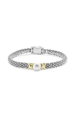 Lagos Sterling Silver and 18k Yellow Gold Pearl X Caviar Bracelet 05-80884-M7