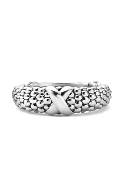 Lagos Sterling Silver Signature Caviar Beaded X Ring 03-80354-7